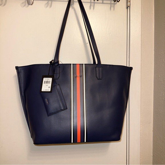 Dkny Bags Sale Dkny Bradee Navy Blue Striped Tote Bag W Card Id